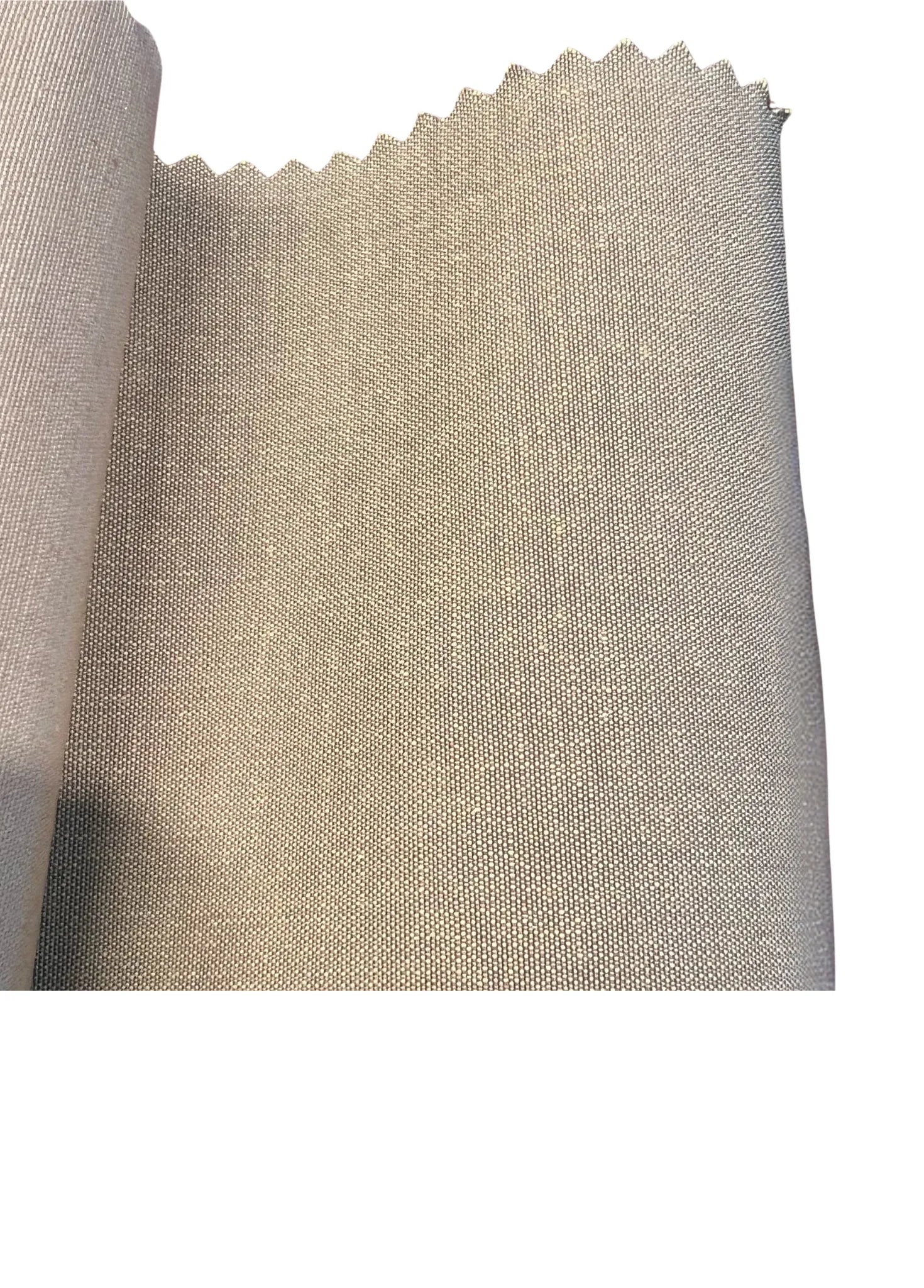 Neutral-tone woven curtain fabric sample for hotel and commercial interiors
